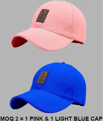Alamos Pack of 2 Cotton Men's Cap ( Pink )