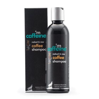 mCaffeine Naked & Raw Coffee Shampoo For Hair Fall Control With Protein & Argan Oil, 250 ml