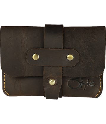 Style 98 Button Brown Money Clip