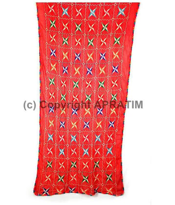 Raj Red Chiffon Dupatta