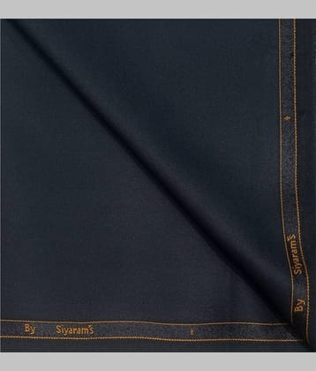 Siyaram Navy Blue Polyester Blend Men's Unstitched Pant Piece ( Pack of 1 )