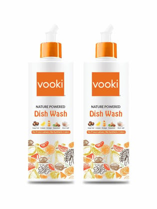 Vooki Nature Powered Natural Dish Wash Gel, No Preservatives, No Synthetic Colors - 500 ml (Pack of 2)… Vooki Nature Powered Natural Dish Wash Gel, No Preservatives, No Synthetic Colors - 500 ml (Pack of 2)…
