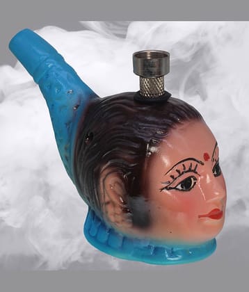 JMALL Multicolour 10 cm Clay Bong - Pack of 1