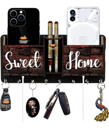 MahiArt Multicolour Wood Key Holder - Pack of 1