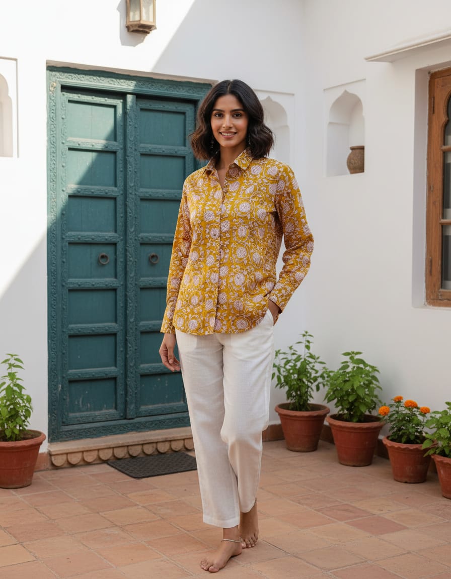 COTTON SHIRT FOR WOMEN Rajasthani Traditional....