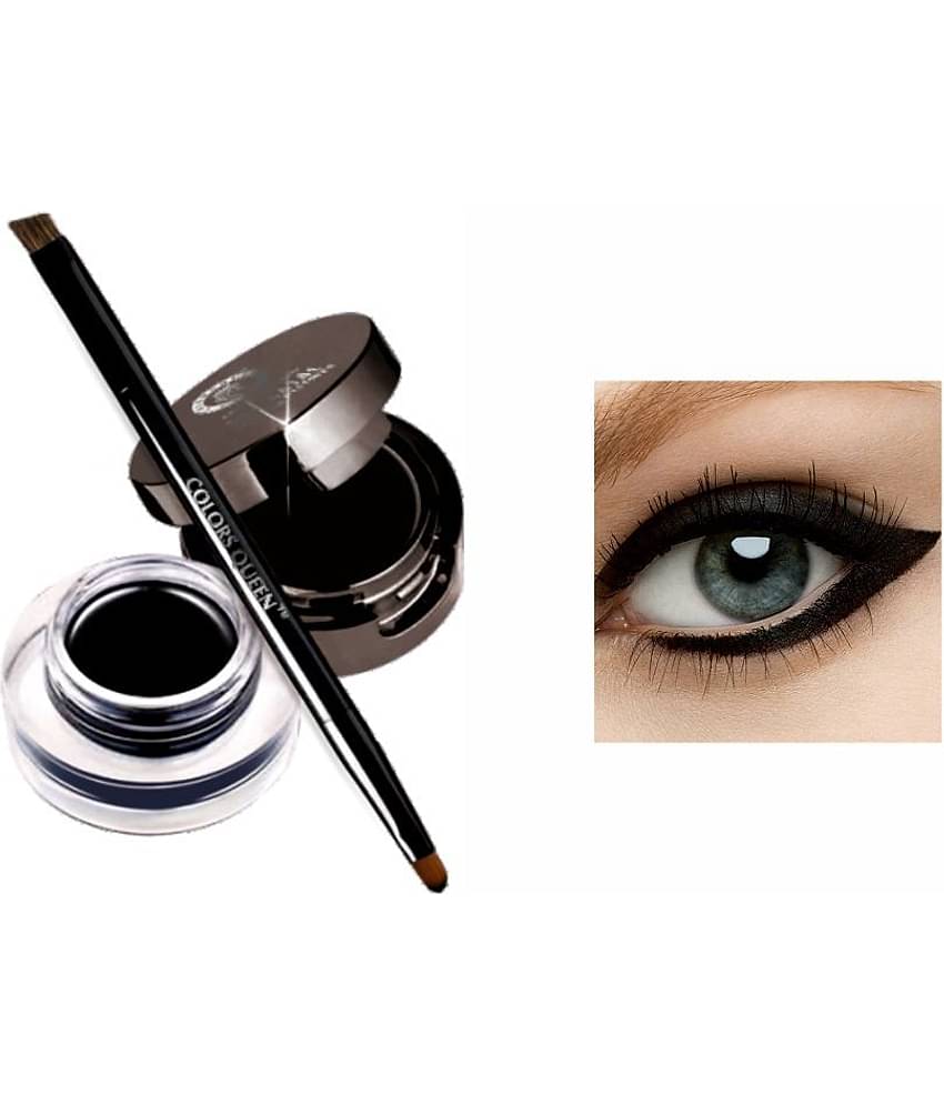 Colors Queen Gel Kajal and Cake eyeliner Waterproof (Jet Black)