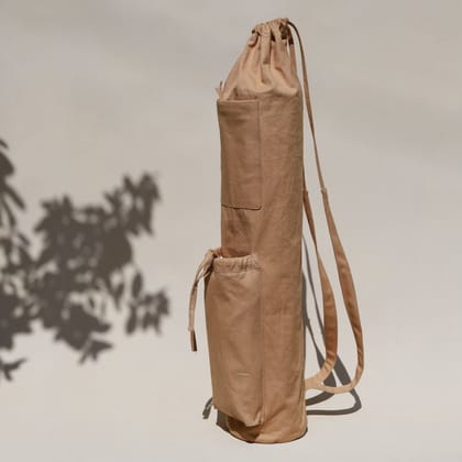 Tan Yoga Bag-Regular / Cotton Canvas - Natural