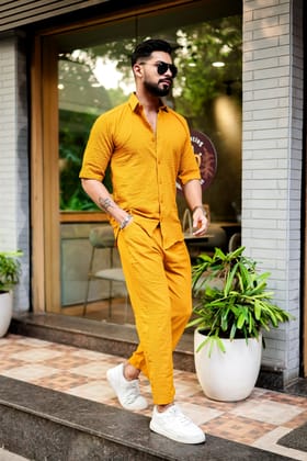 Mustard Premium Textured Co-Ords Set Mustard Premium Textured Co-Ords Set