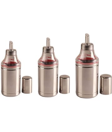 Dynore 500,750,1000 Ml Steel Oil Container/Dispenser Set of 3 750 mL