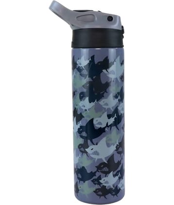 Smily Kiddos - Insulated Water Bottle 600ml Grey Sipper Water Bottle 600 mL ( Set of 1 )