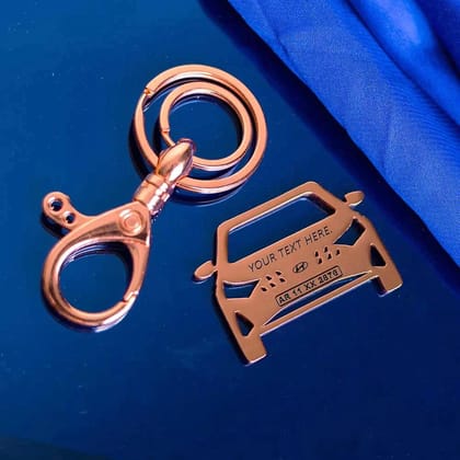 Hyundai i20 (New) Keychain-Front View / Rose-Gold