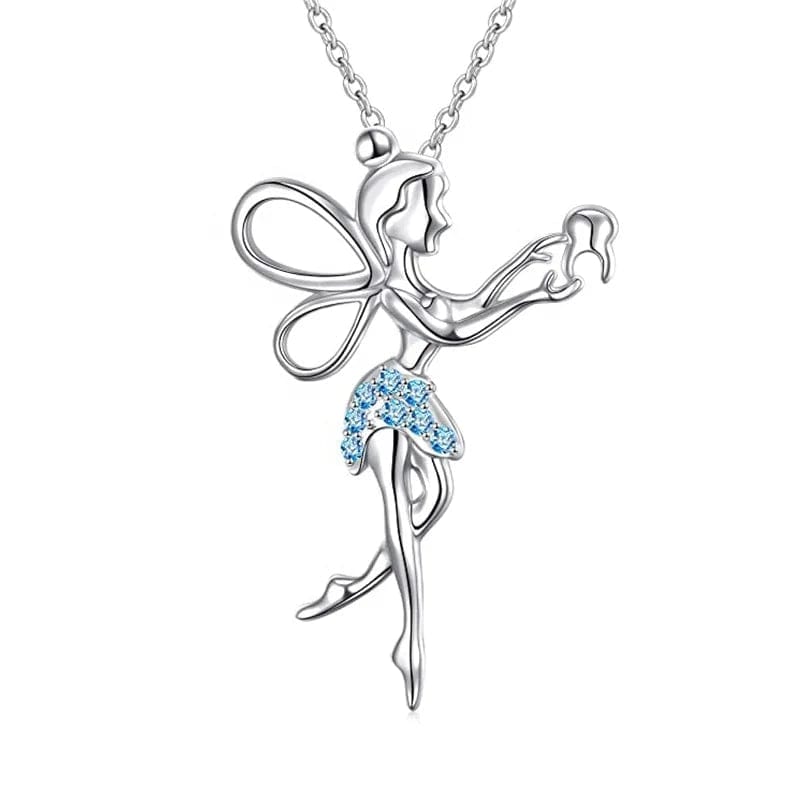 Crystals Human Tooth Pendant Dentist Necklace s925 Sterling Silver Dentist's Angel Medical Jewelry Gift for Doctor/Nurse
