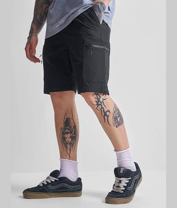 Highlander Black Cotton Blend Men's Cargos ( Pack of 1 )