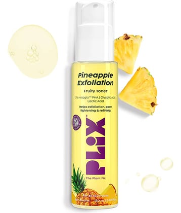 Plix Pineapple PHA 3% Alcohol Free Face Toner for Pore Tightening & Mild Exfoliation unisex(150 ml)