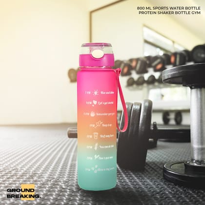 2000ml Sports Gallon Motivational Water Bottles with Time Marker GYM Fitness Water Bottle with Straw & Handle, Water Bottle Leak proof BPA Free Plastic