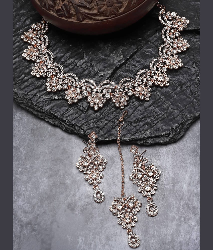 Sukkhi Rose Gold Alloy Necklace Set ( Pack of 1 )