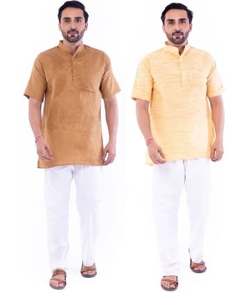 DESHBANDHU DBK - Multi Cotton Men's Regular Kurta ( Pack of 2 )