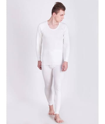 Dollar Ultra Pack of 1 Cotton Blend Thermal Sets For Men's ( Off-White )