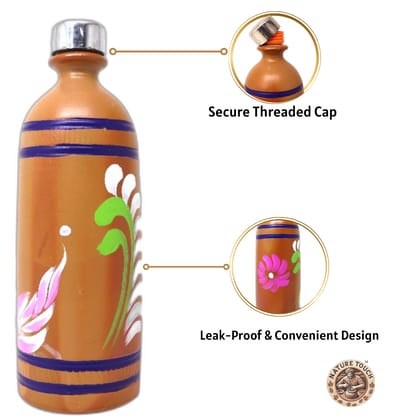 NATURE TOUCH TERRACOTTA PAINTED BOTTLE