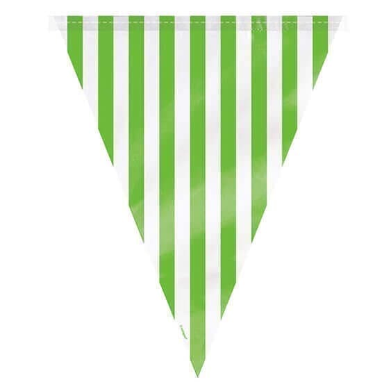 Wanna Party StriPed Flag Buntings Green - 9FT
