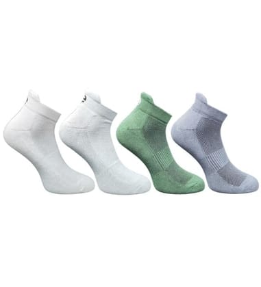 4_Pair Set Unisex Casual Cotton Printed Ankle Length Socks (Multicolor)-PID63492