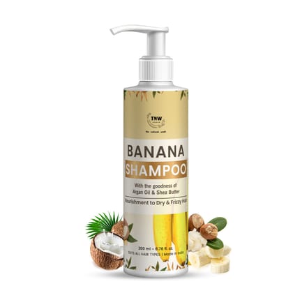 Banana Shampoo (Anti-Frizz Shampoo with Natural Ingredients)-200ml