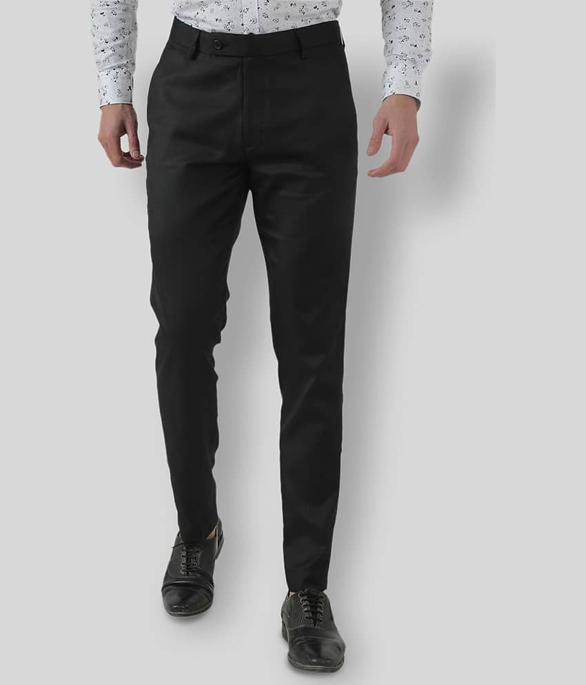 Inspire Clothing Inspiration - Black Polycotton Slim - Fit Men's Formal Pants ( Pack of 1 )