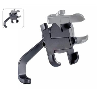 Full Metal Body Bike & Scooty 360 Degree Rotating Mobile Holder Stand for Bicycle, Motorcycle, Scooty for Maps and GPS Navigation Fits All Smartphones (1 Pc)