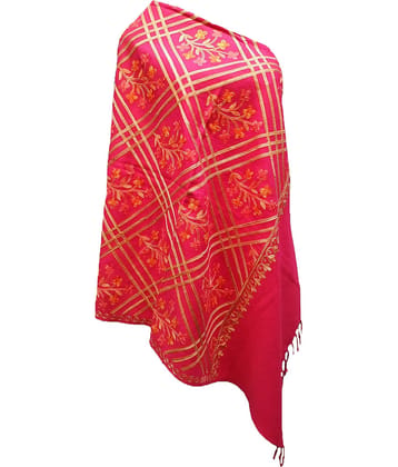 KASHMIRI Pink Ari Embroidery Shawl