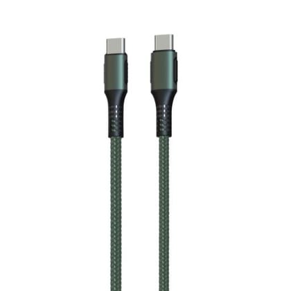 Portronics Konnect C Square 18W POR1065 TypeC to TypeC 1.2M Cable (Green)