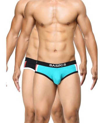 BASIICS By La Intimo Pack of 2 Cotton Briefs For Men's ( Multi )