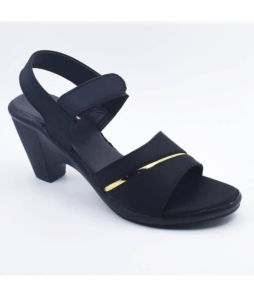 IndiForce Black Women's Sandal Heels