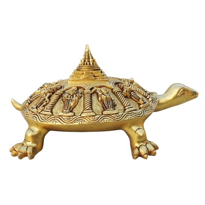 Brass Tortoise God Idol | Feng Shui Decor, Height : 6 Inch (BSMAS1680 F)