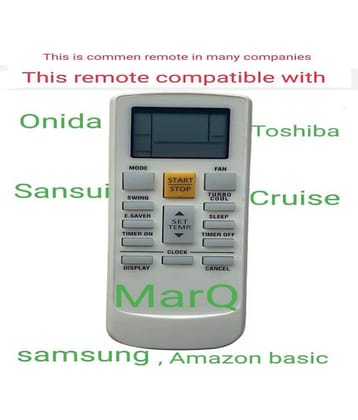 SUGNESH Re - 231 AC Remote Compatible with  CROMA MARQ AC