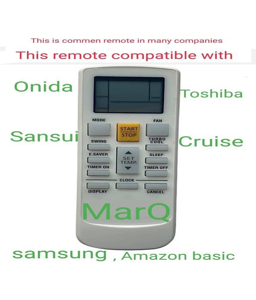 SUGNESH Re - 231 AC Remote Compatible with  CROMA MARQ AC