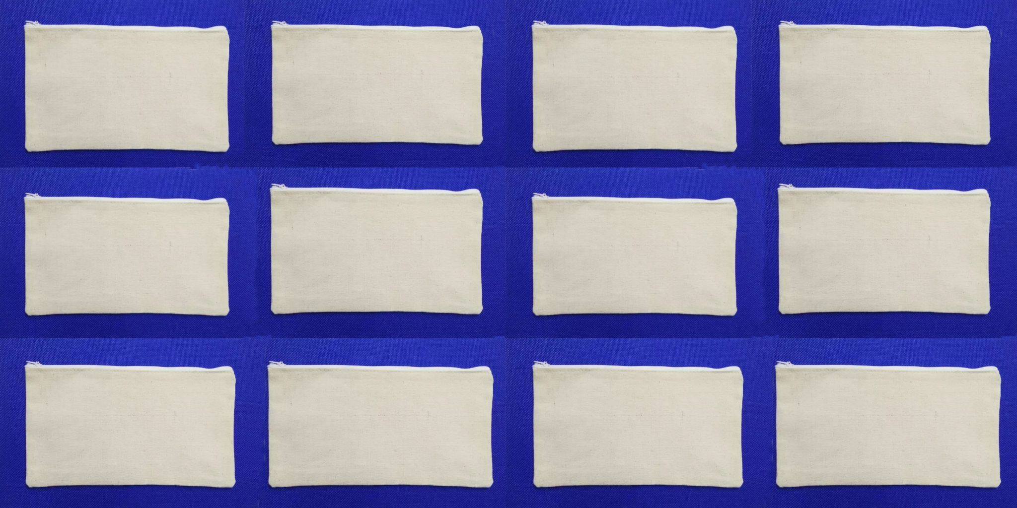 Canvas Pencil Pouch Set of 12 Pcs
