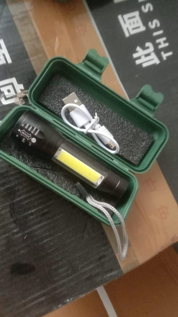 LED Flashlight with Zoom & USB Charging Kit - Portable & Bright