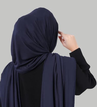 Premium Jersey Hijab - Navy Blue
