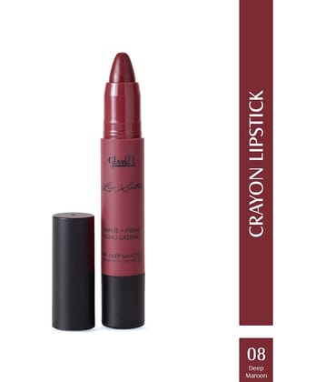 Glam21 Lip Sutra NonTransfer Crayon Lipstick Lightweight & Comfortable 2.8g French Wine-07