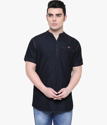 Kuons Avenue - Black Denim Slim Fit Men's Casual Shirt ( Pack of 1 )