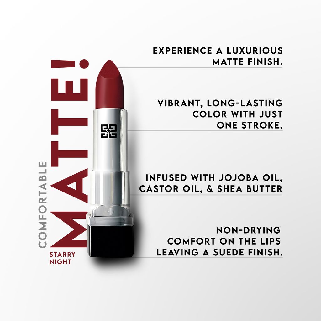 Star Struck by Sunny Leone Luxe Matte Lipstick - Starry Night, 4.2g