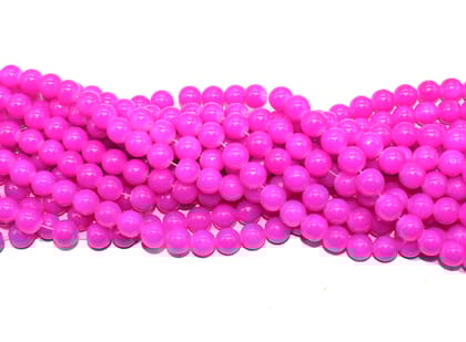 MediumVioletRed Round Painted Glass Beads For Jewelry Making , 10 MM , (BWGB-305) Sold By Per String of Approx 80 Pcs-Per String of Approx 80 PCS (120 Gram) / MediumVioletRed / 10 MM