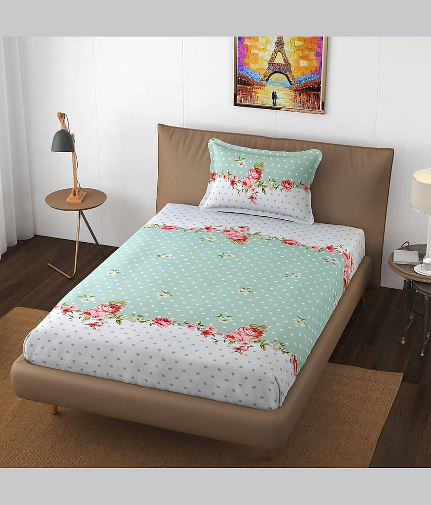HIDECOR Microfiber Single Bedsheet ( Green )