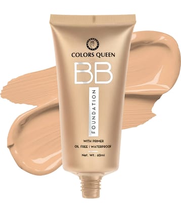 Colors Queen BB foundation Waterproof Long Lasting Foundation With Primer Golden Beige (Shade - 03)