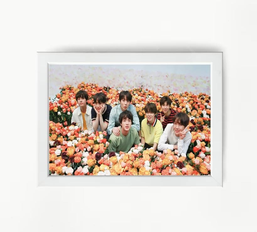 NOKKES Bts Army Bangtan Boy V suga J-Hope Jungkook Jin Jimin Rm 5X7 Inch Size Photo Frame Photo Home Office_AQW228