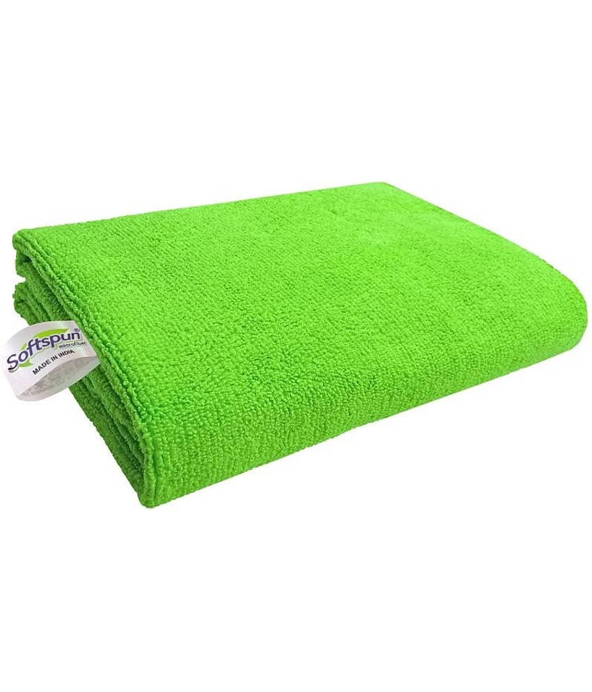 SOFTSPUN Microfiber Hair and Face Care Towel 40X40 cm 340 GSM (Set of 1, green)