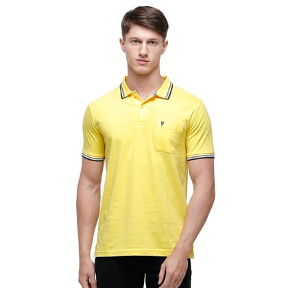 Classic Polo Men's Yellow Sporty Polo Half Sleeve Slim Fit T-Shirt | Pristo - Yellow Classic Polo Men's Yellow Sporty Polo Half Sleeve Slim Fit T-Shirt | Pristo - Yellow
