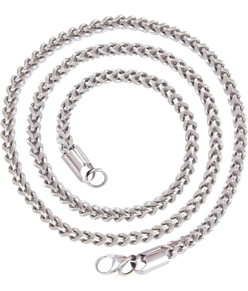 FASHION FRILL Silver Plated Chain ( Set of 1 )