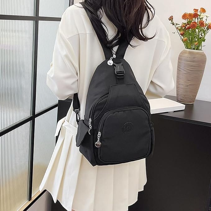 Black Sling Bag - Lightweight & Water-Resistant