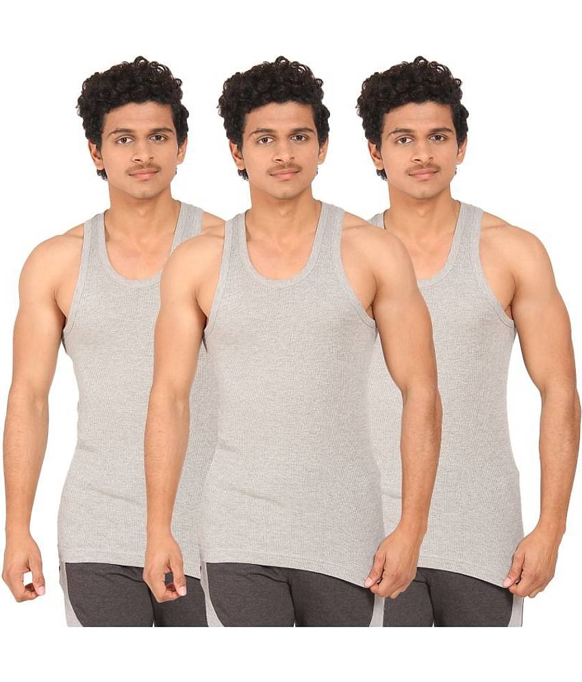 TT Pack of 3 Cotton Blend Sleeveless Vest For Men ( Multi )